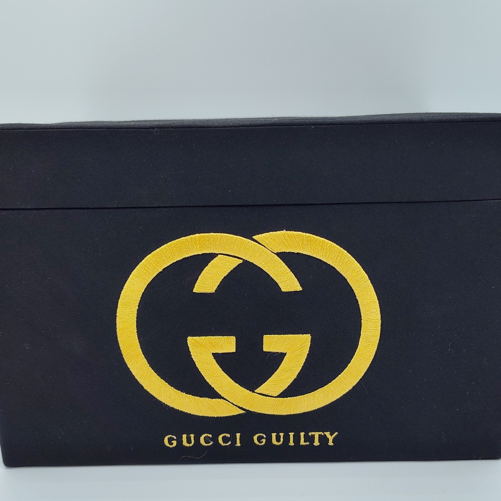 GUCCI Guilty Black & Gold Embroidered Box Lux Gift-Ready Collector Set Bows - Picture 3 of 8